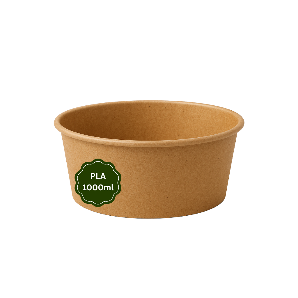 Bio Salatschale 1000 ml Kraftpapier Ø 18,5 cm