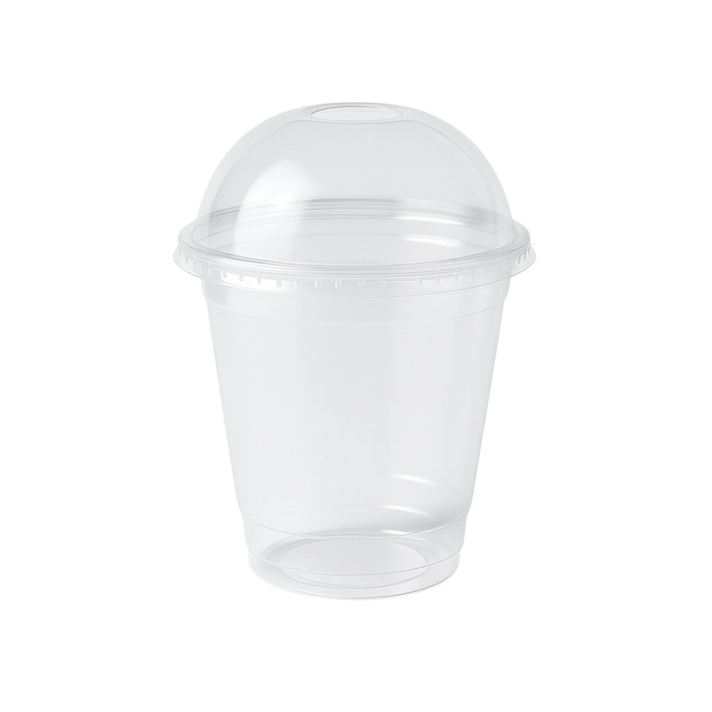 Smoothie Cocktail PET-Becher glasklar Dessertbecher für DOM-Deckel 95 mm 50 Stück
