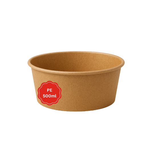 PE Salatschale 500ml Kraftpapier Ø 14,8 cm 50 Stück