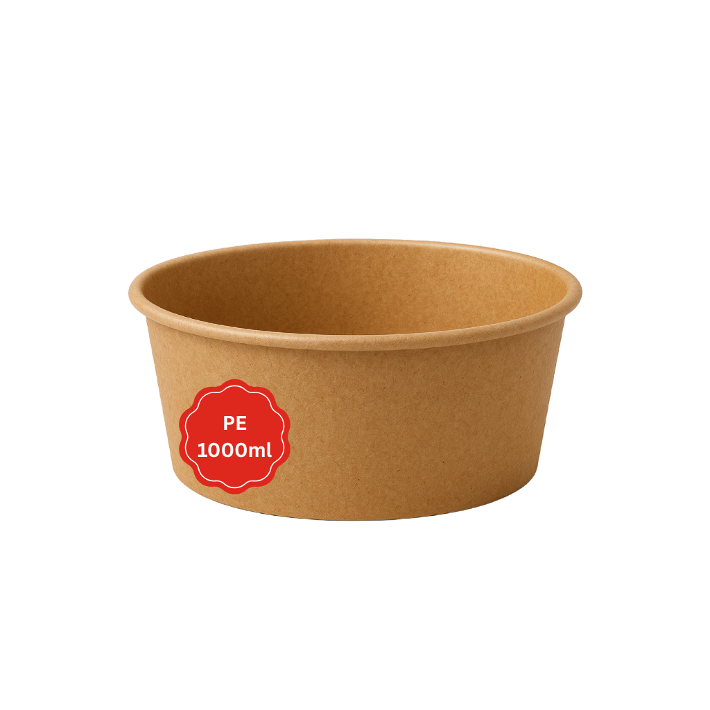 PE Salatschale 1000 ml Kraftpapier Ø 18,5 cm 50 Stück