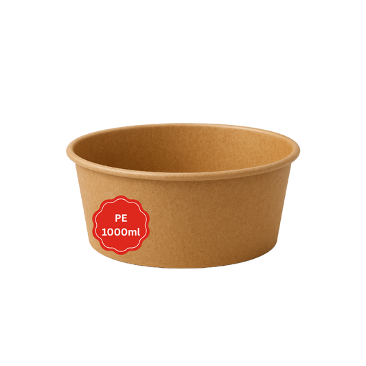 PE Salatschale 1000 ml Kraftpapier Ø 18,5 cm 50 Stück