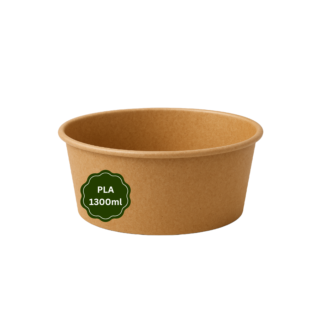 Bio Salatschale 1300 ml Kraftpapier Ø 18,5 cm