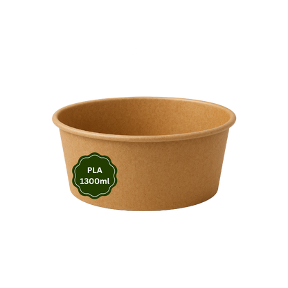 Bio Salatschale 1300 ml Kraftpapier Ø 18,5 cm
