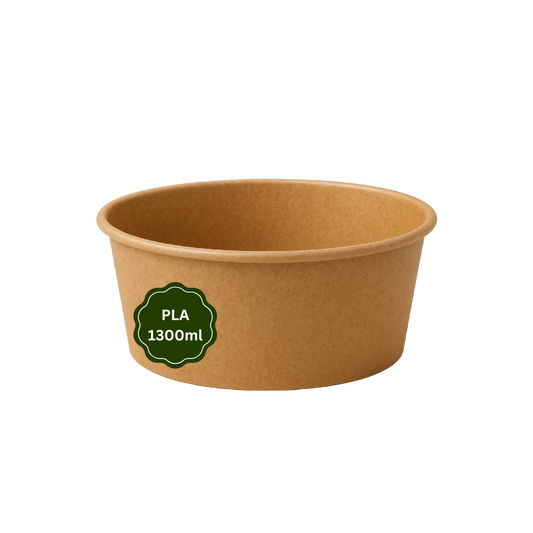 Bio Salatschale 1300 ml Kraftpapier Ø 18,5 cm