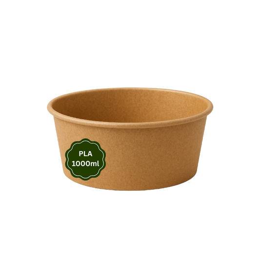 Bio Salatschale 1000 ml Kraftpapier Ø 18,5 cm