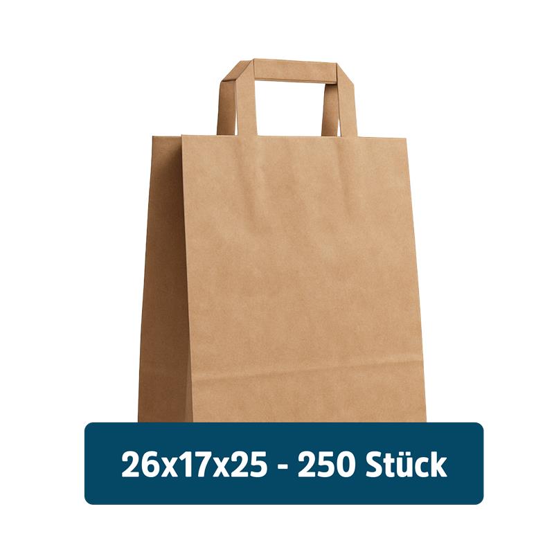 Papiertragetaschen braun 250 stück