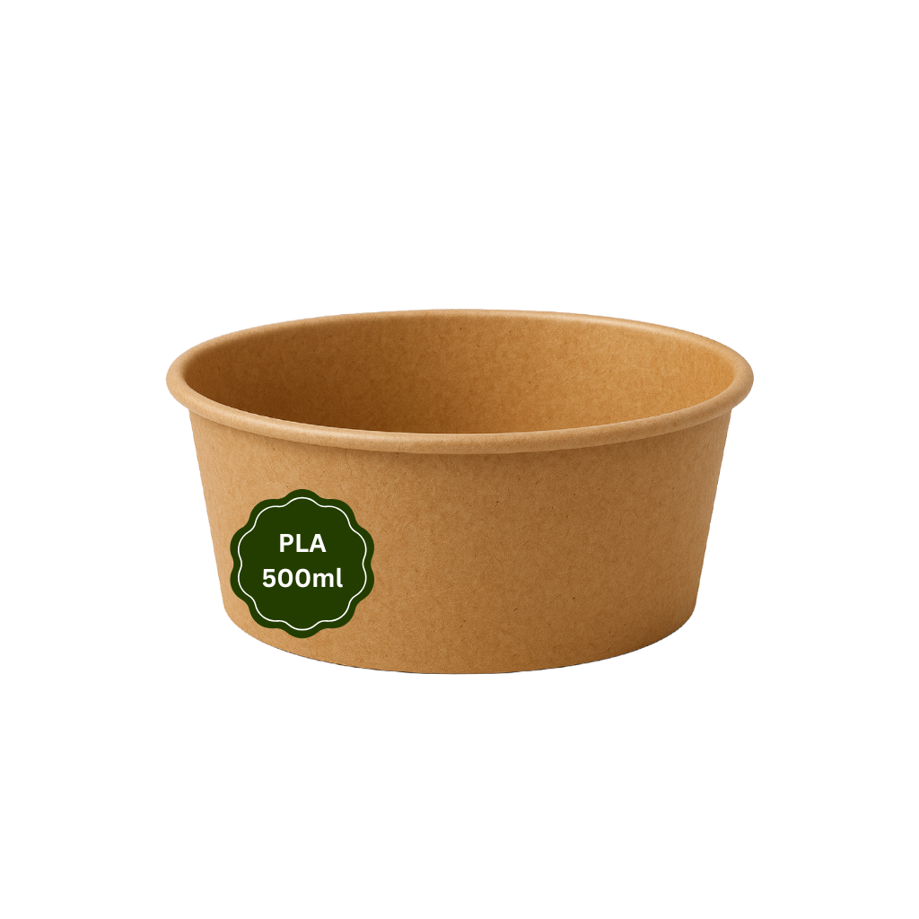 Einweg Bio Salatschale Kraftpapier Ø 14,8 cm | 500 ml