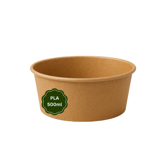Einweg Bio Salatschale Kraftpapier Ø 14,8 cm | 500 ml