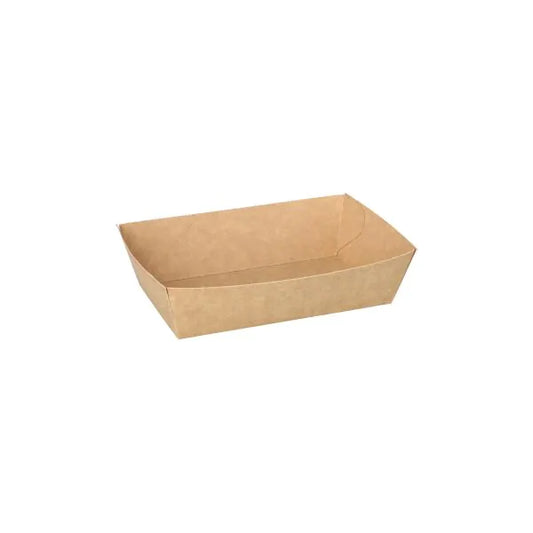 Pappstar Pommes-Schale Tray klein, braun "pure" 8,5 x 13,5 cm
