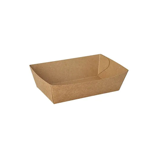 Pappstar Pommes-Schale Tray , braun "pure" 10 x 15 cm