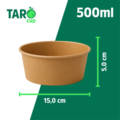 Einweg Bio Salatschale Kraftpapier Ø 14,8 cm | 500 ml