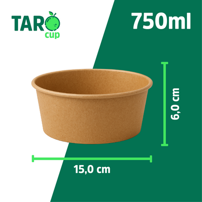 PE Salatschale 750 ml Kraftpapier Ø 14,8 cm 50 Stück