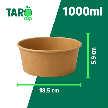 PE Salatschale 1000 ml Kraftpapier Ø 18,5 cm 50 Stück
