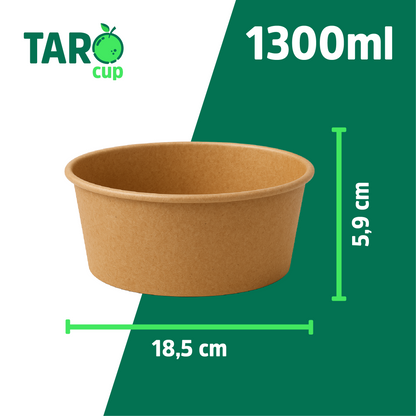 PE Salatschale 1300 ml Kraftpapier Ø 18,5 cm 50 Stück