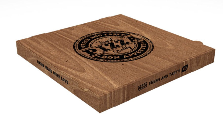 Pizzakarton Pizzabox natur braun verschiedene Größen 50 Stück Familienpizza